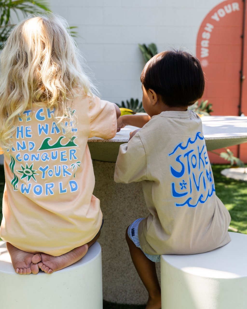 Catch the Wave Tee (Peach Sherbet)