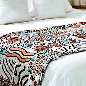 SUNSHINE WOVEN BEACH PICNIC THROW RUG
