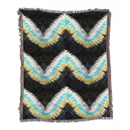TIE DYE WOVEN BEACH PICNIC THROW RUG