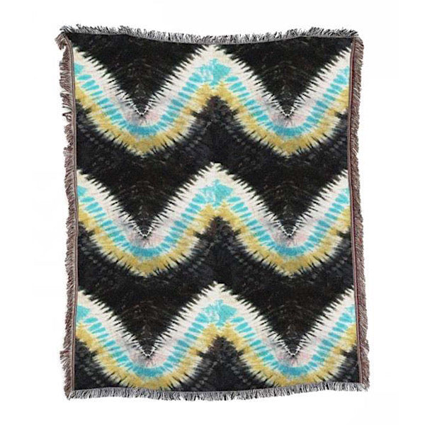 TIE DYE WOVEN BEACH PICNIC THROW RUG