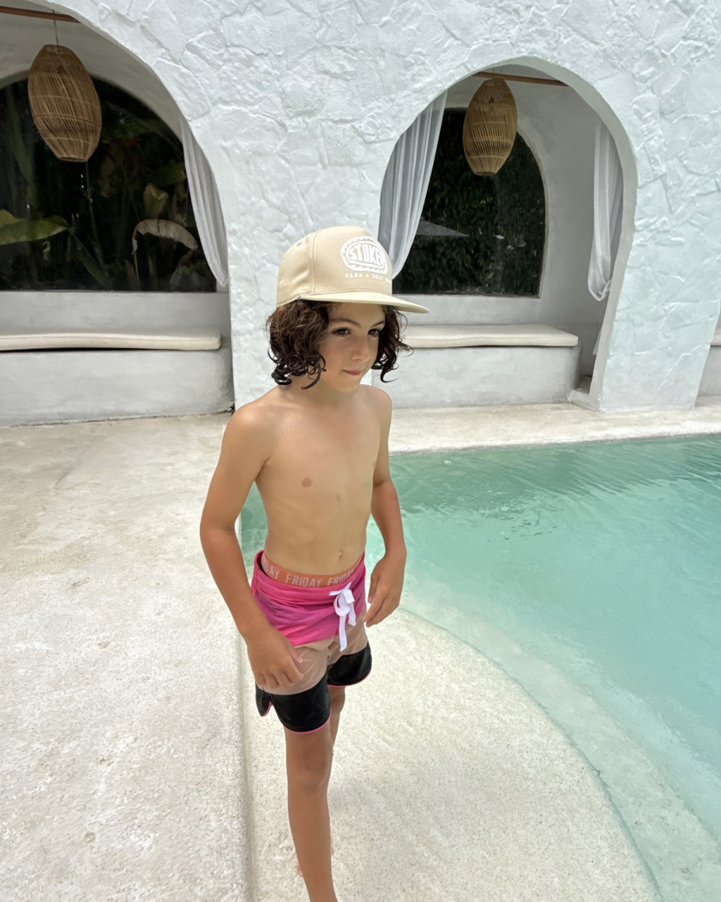 Kids Colour Block Boardshorts