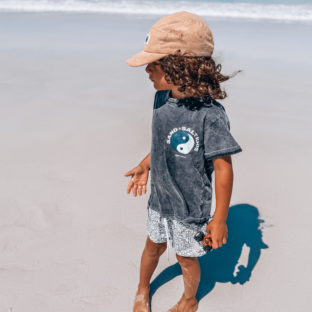 Acid Wash Rad Vibes Only Kids Tshirt - SAND N SALT