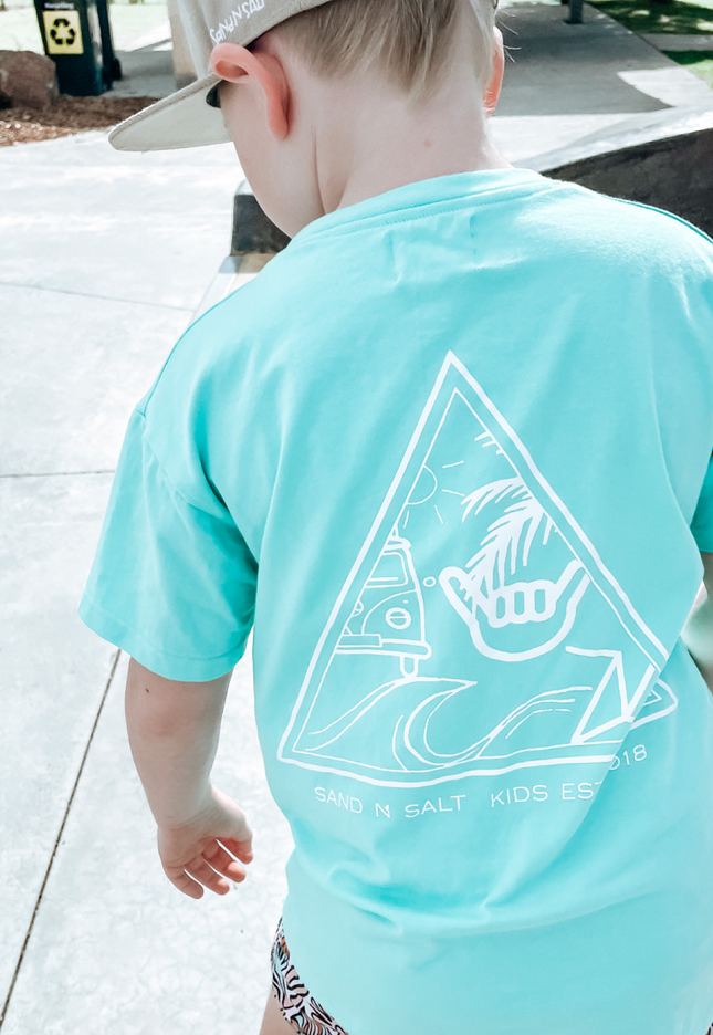 Stay’n Salty Aqua kids tee