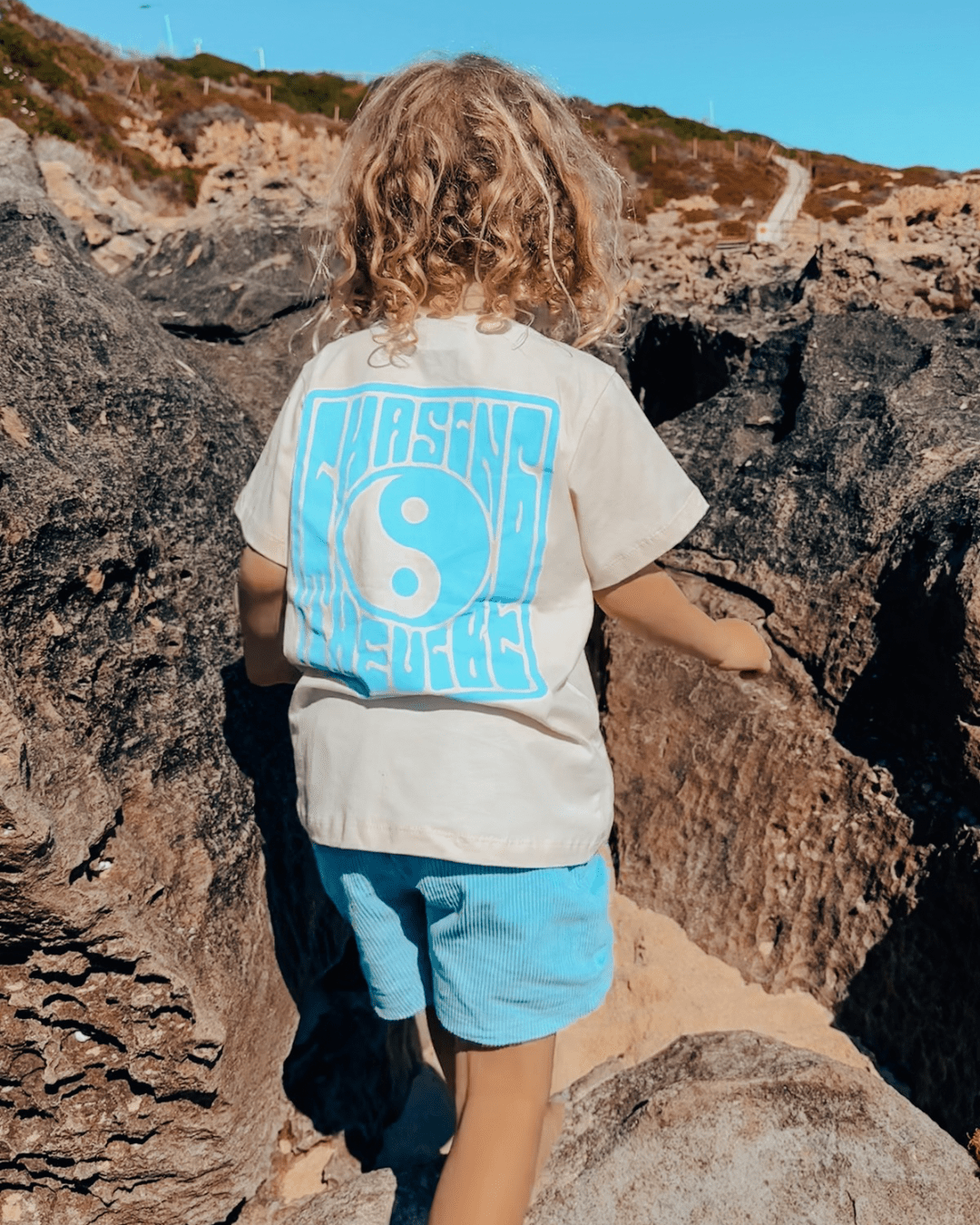 Blue Cord Shorts - Kids - SAND N SALT