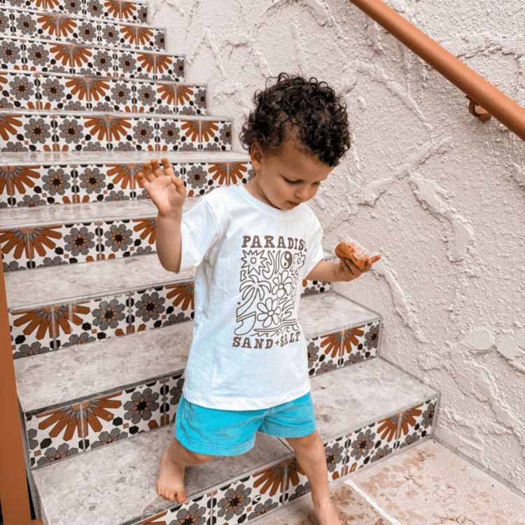 Blue Cord Shorts - Kids - SAND N SALT