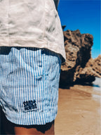Coastal Stripe Linen Shorts - SAND N SALT