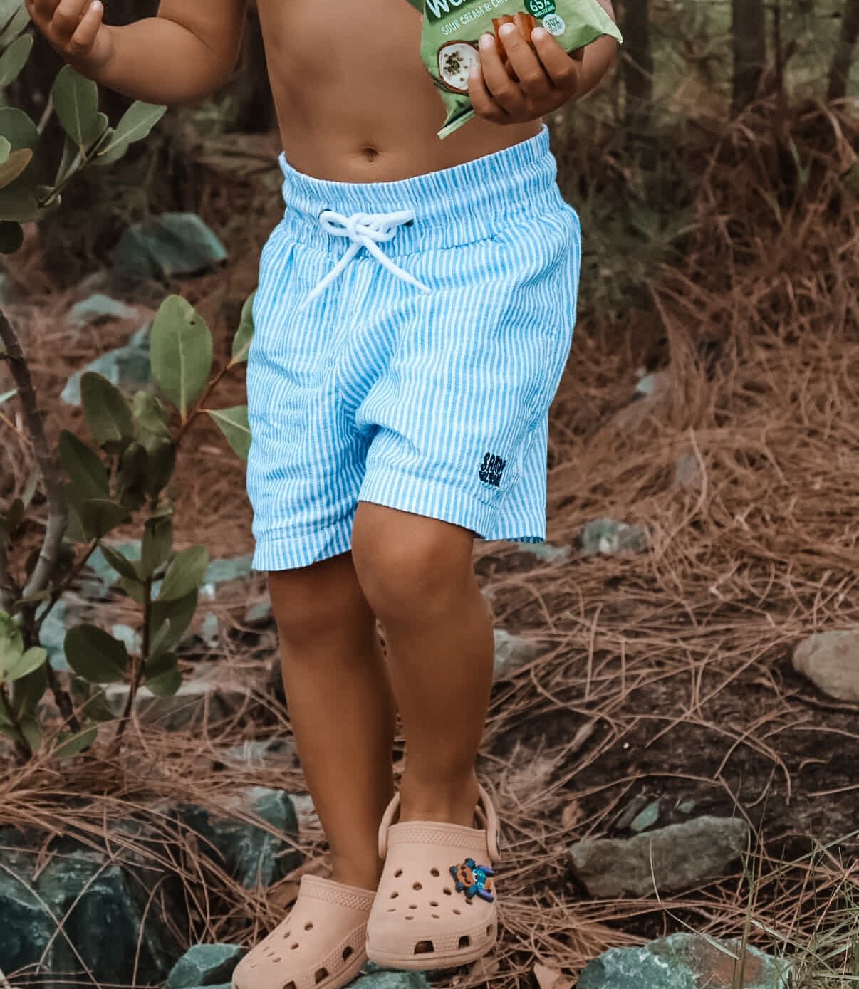 Coastal Stripe Linen Shorts - SAND N SALT