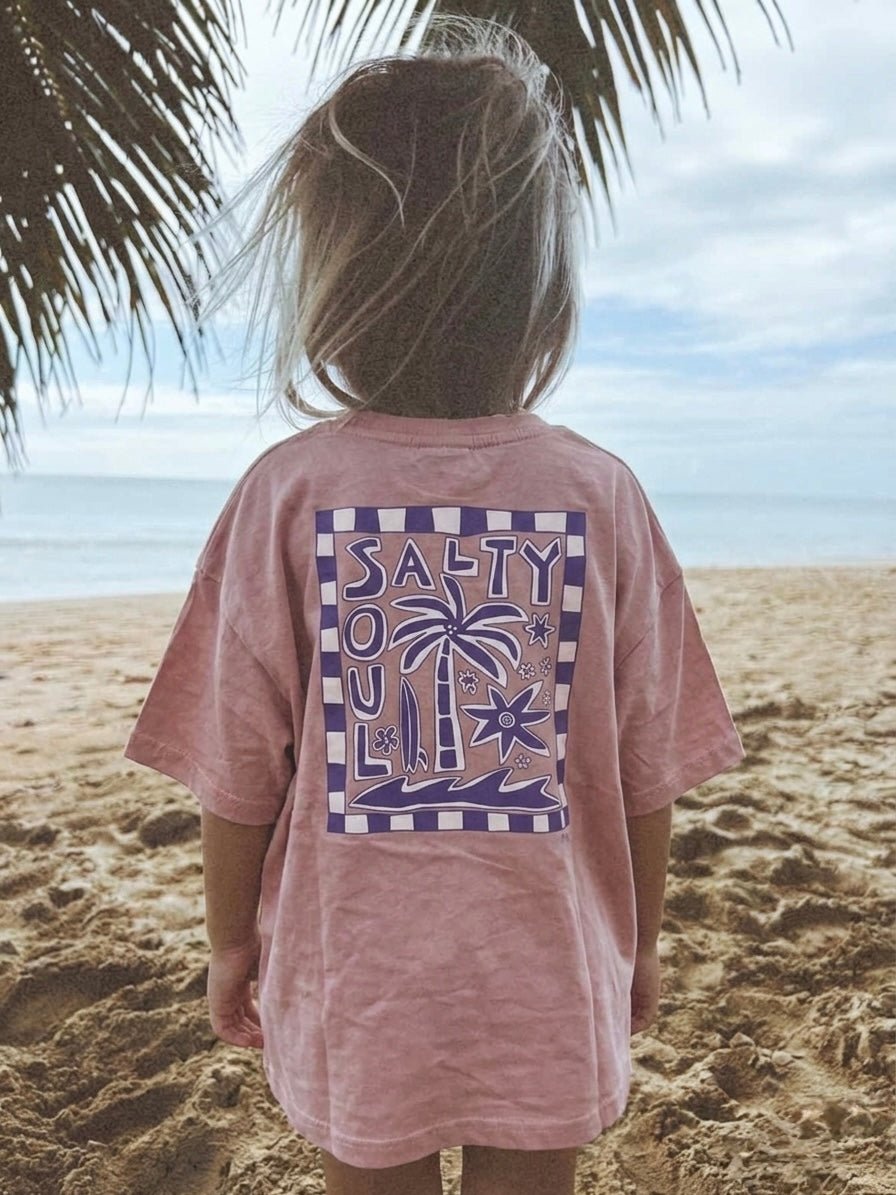 Girls Tee salty soul pink - SAND N SALT