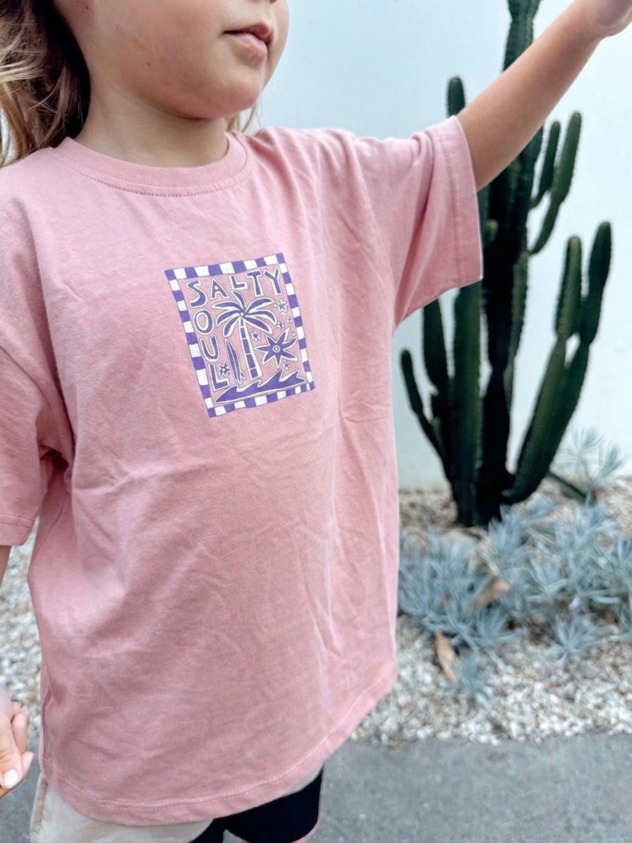 Girls Tee salty soul pink - SAND N SALT