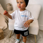 Good Vibe Tribe Kids Black Fleece Shorts - SAND N SALT