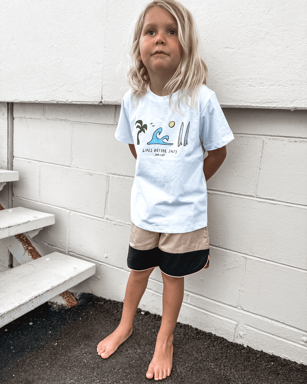 Kids Colour Block Boardshorts - SAND N SALT