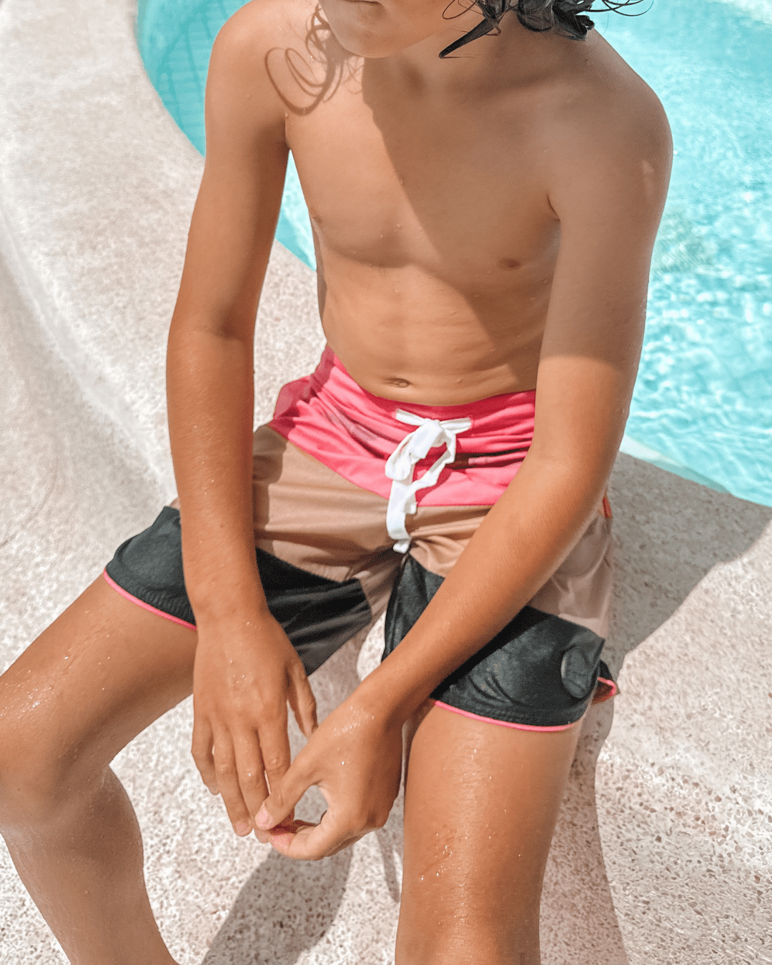 Kids Colour Block Boardshorts - SAND N SALT