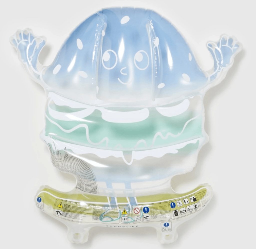 KIDS LIE - ON FLOAT BURGER BOY THE SEA KIDS BLUE - LIME - SAND N SALT