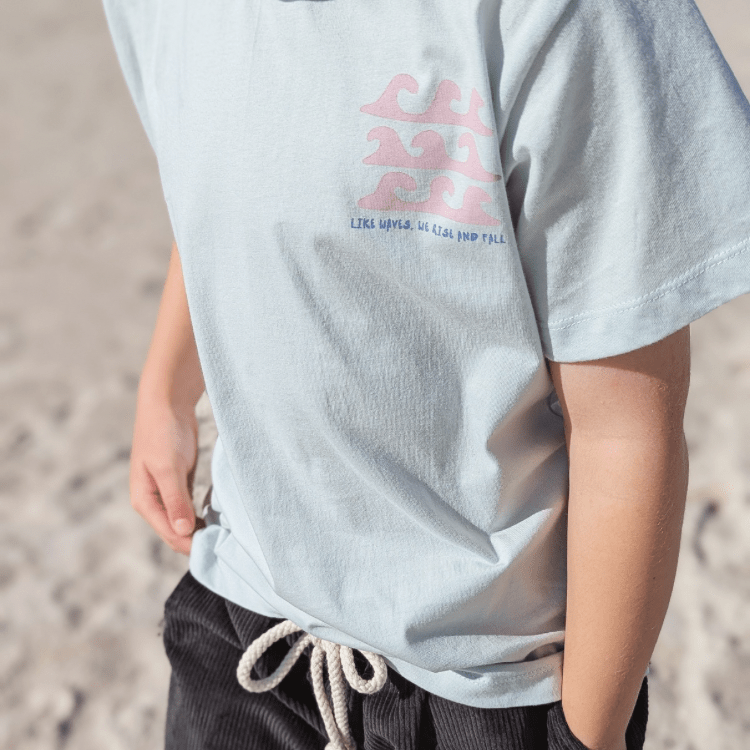 Like Waves Kids Tee – Blue Mist - SAND N SALT