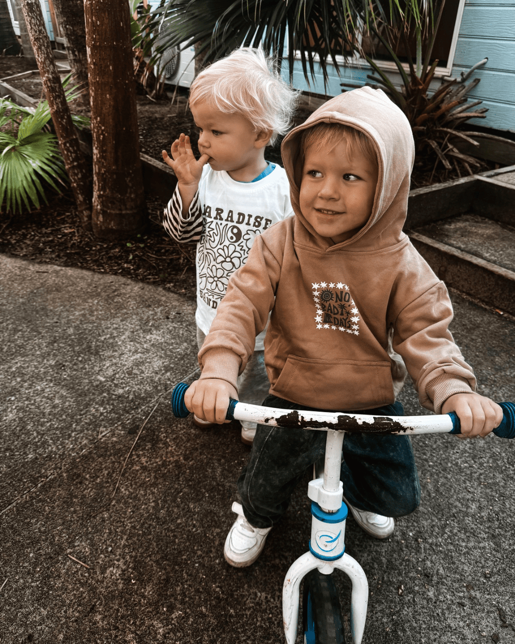 No Bad Days Hoodie- Sand Beige - SAND N SALT