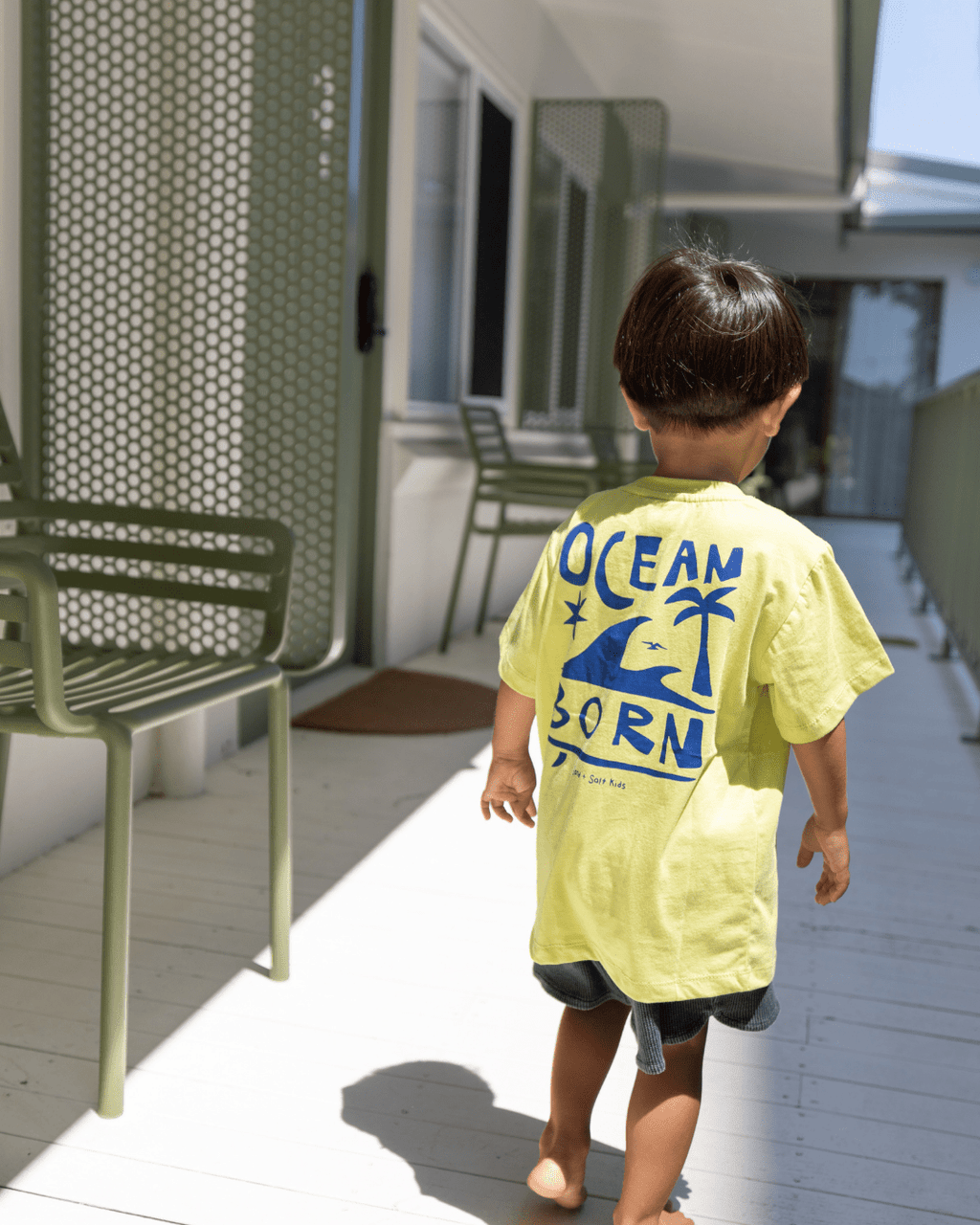 Ocean Born Tee (Lime Green) - SAND N SALT