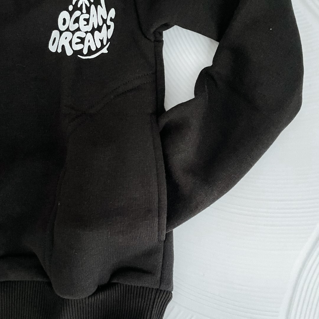 Ocean Dreams Black Kids Crew - SAND N SALT