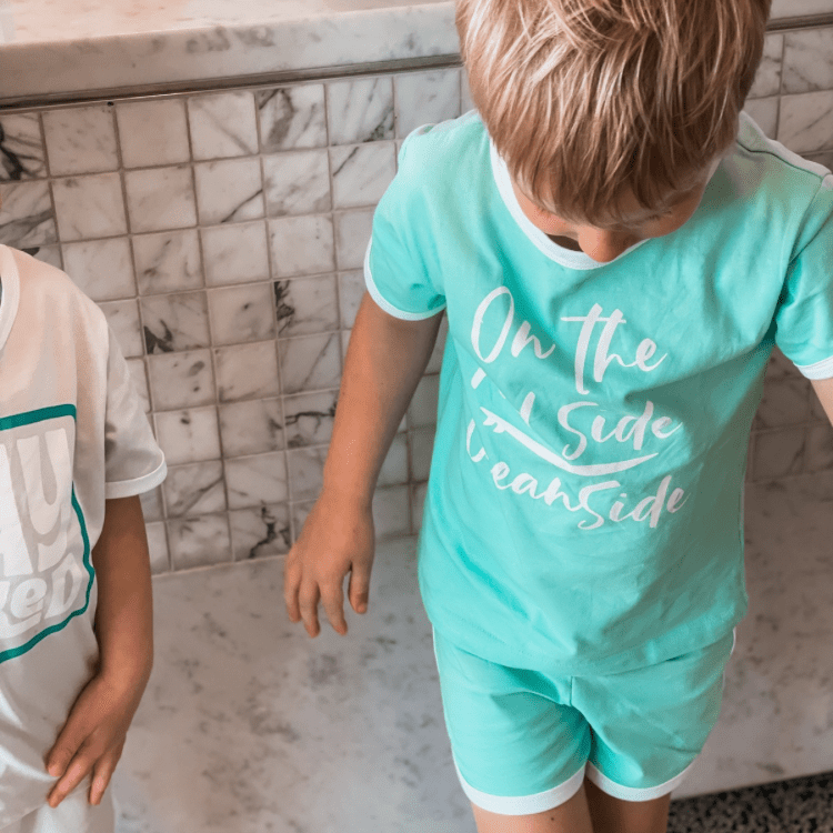 On the Rad side Oceanside Surfwear Set for Toddlers Kids Beach