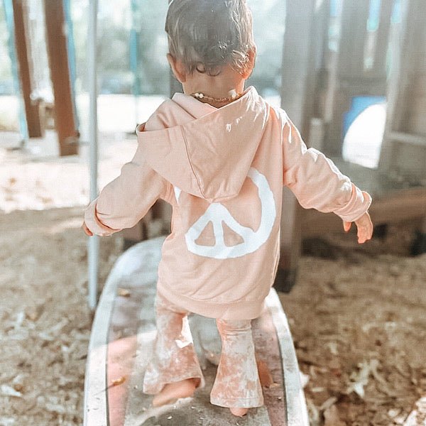 PEACE blush Hoodie - SAND N SALT