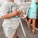 Retro Shorts Kids - Aqua - SAND N SALT