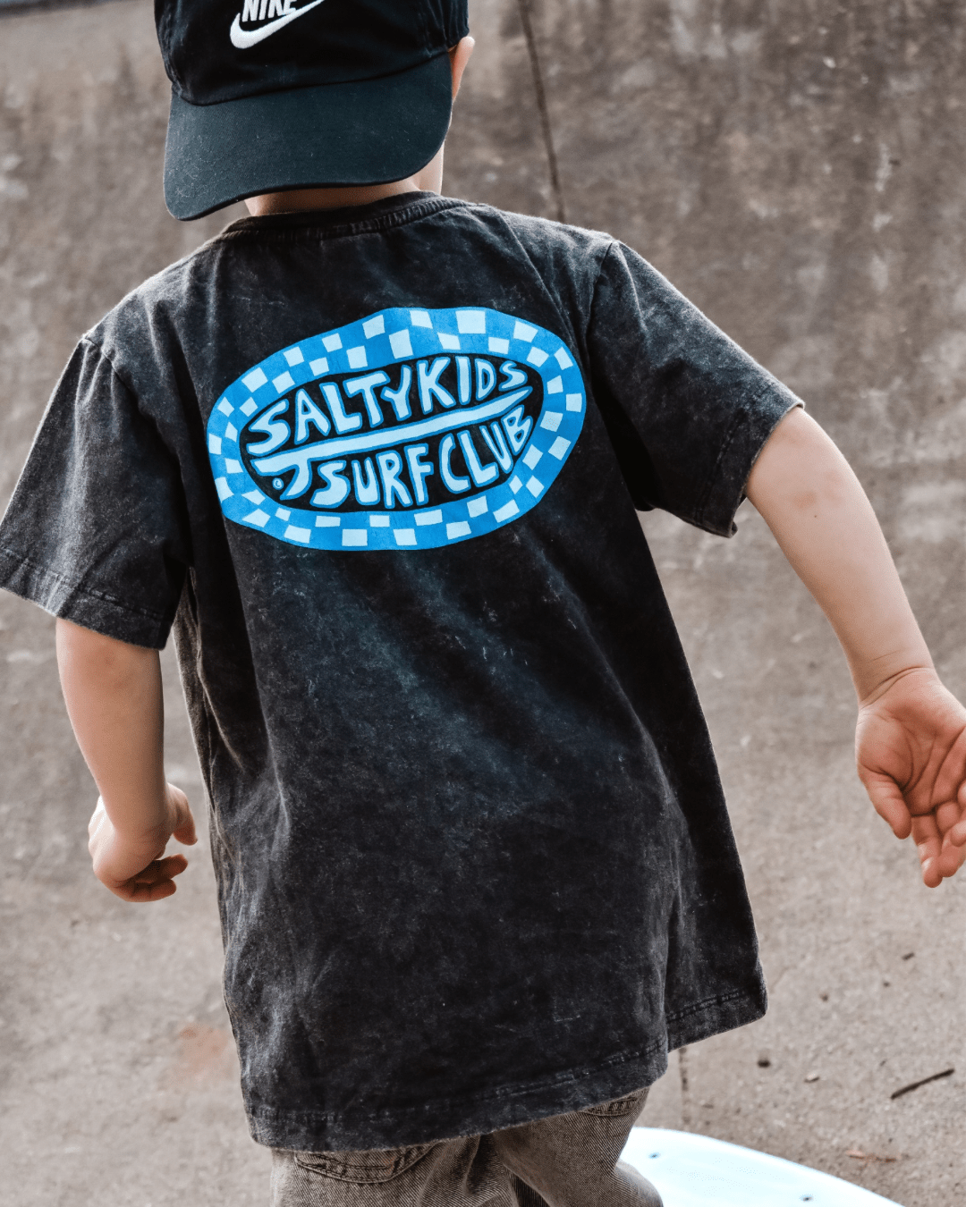 Salty Kids Surf Club Tee- Acid Wash - SAND N SALT