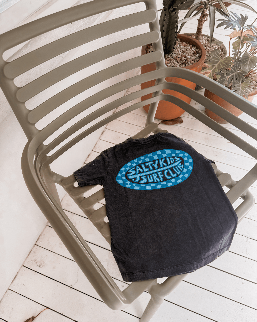 Salty Kids Surf Club Tee - Acid Wash - SAND N SALT