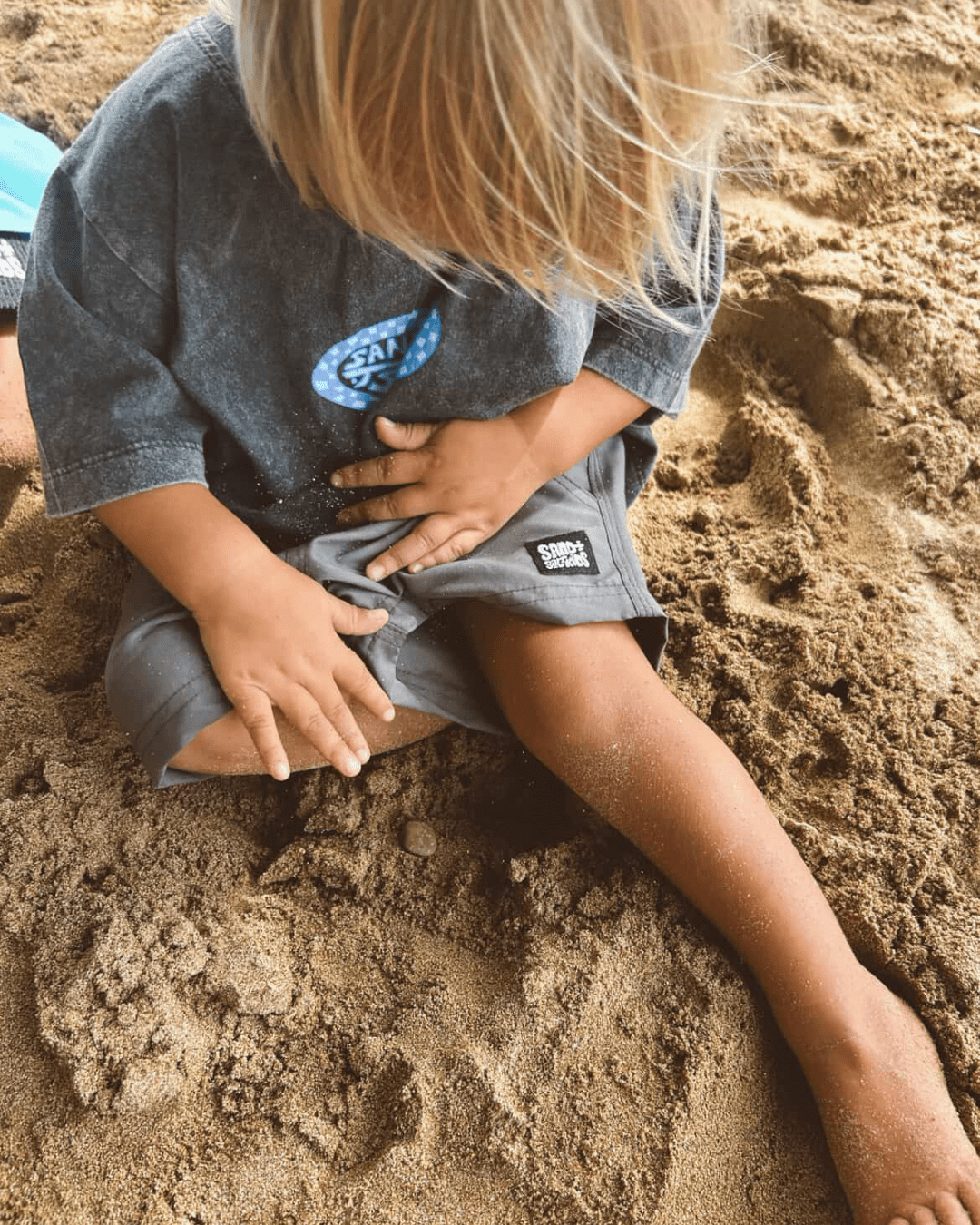 Salty Kids Surf Club Tee - Acid Wash - SAND N SALT
