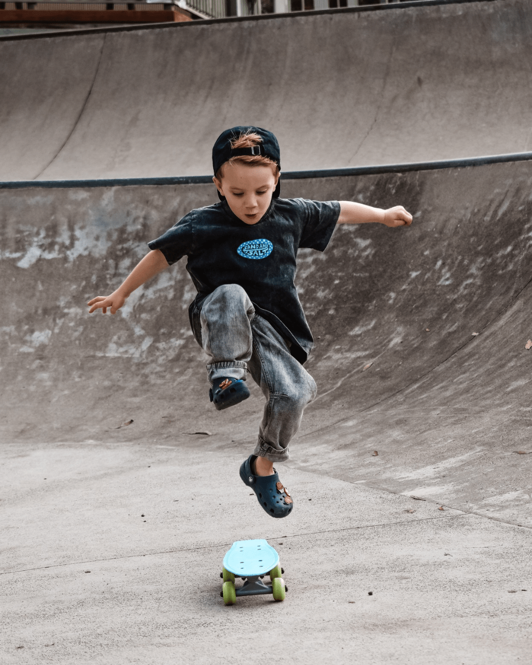 Salty Kids Surf Club Tee- Acid Wash - SAND N SALT