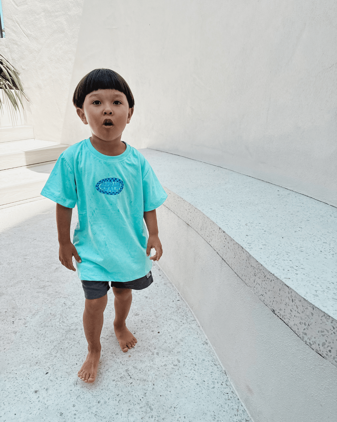 Salty Kids Surf Club Tee (Aqua Blue) - SAND N SALT