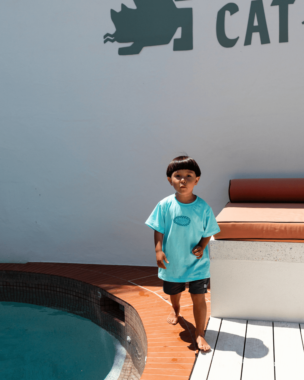 Salty Kids Surf Club Tee (Aqua Blue) - SAND N SALT