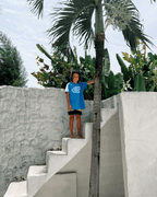 Sand + Salt Kids Blue Checker Tee - SAND N SALT