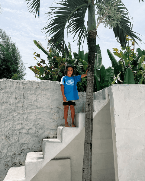 Sand + Salt Kids Blue Checker Tee - SAND N SALT