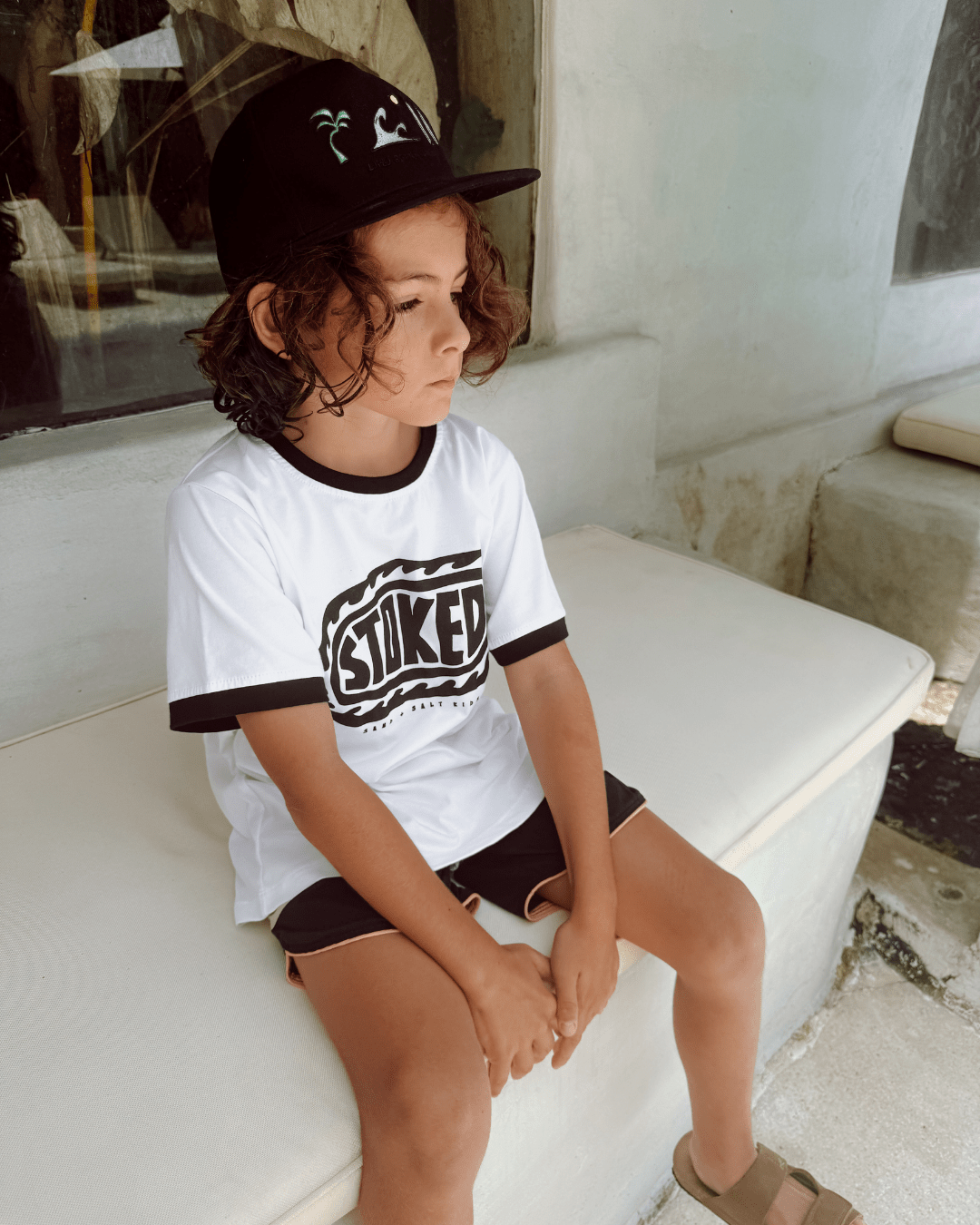 STOKED Tee White - SAND N SALT