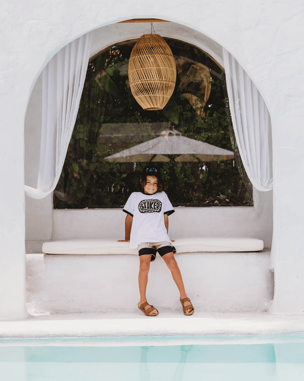 STOKED Tee White - SAND N SALT