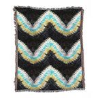 Tie Dye Woven Beach Picnic Throw Rug - SAND N SALT