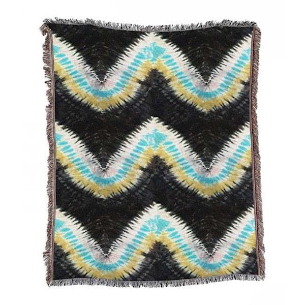 Tie Dye Woven Beach Picnic Throw Rug - SAND N SALT
