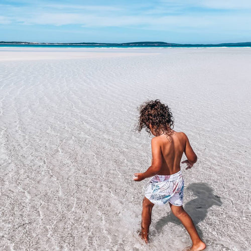 Tropical Paradise Recycled Kids Boardshorts - SAND N SALT