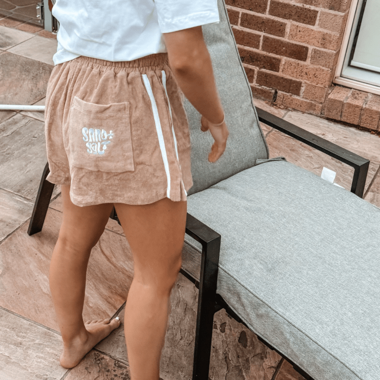 Womens Terry Towelling Shorts | Mocca - SAND N SALT