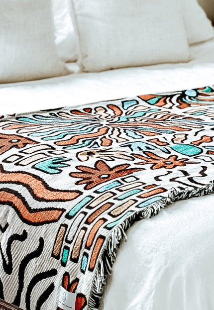 SUNSHINE WOVEN BEACH PICNIC THROW RUG