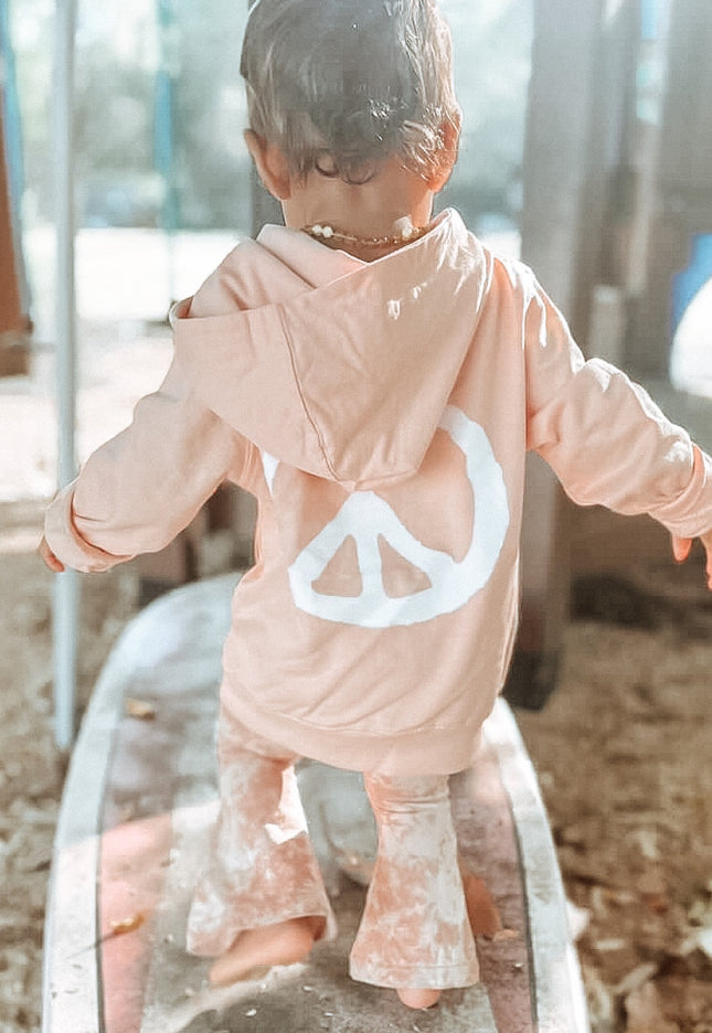 PEACE blush Hoodie - SAND N SALT Kids clothing australia clothing& fashion surf clothes women’s beach clothes women’s surf clothes kids surf clothes kids beach clothes kids skate clothes kids skate tee kids surf tshirt cotton on kids ghanda rip curl industrie kids salty shreds vintage wash kids Trendy kids clothes 