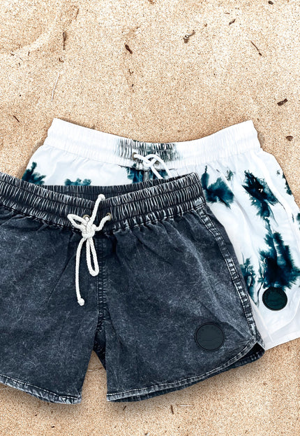 ACID WASH BEACH SHORTS- KIDS