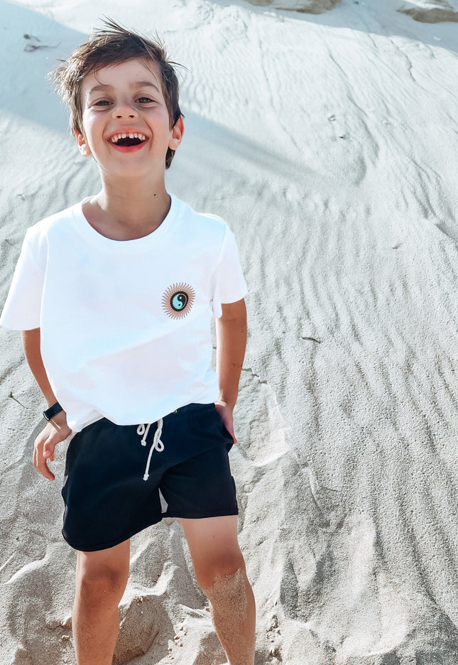Black Vibe boardshorts - SAND N SALT  Kids surf skate clothing from groms kids clothing australia clothing & fashion  Toddlers kids fashion adults grom little grom handmade affordable kids fashion Women’s fashion men’s